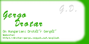 gergo drotar business card